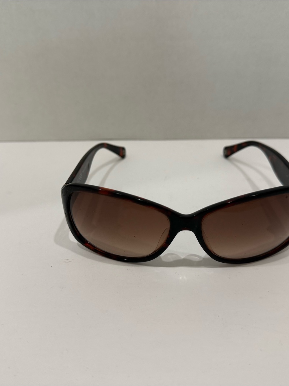 Coach Women's Tortoise Frame Sunglasses with Brown Gradient Lenses